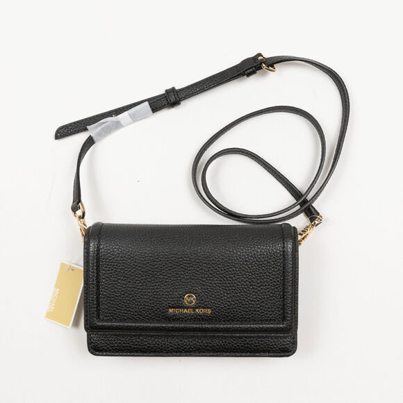 MICHAEL Michael Kors Pebbled Leather Crossbody Bag Black Defect (snap broken) - Picture 1 of 3